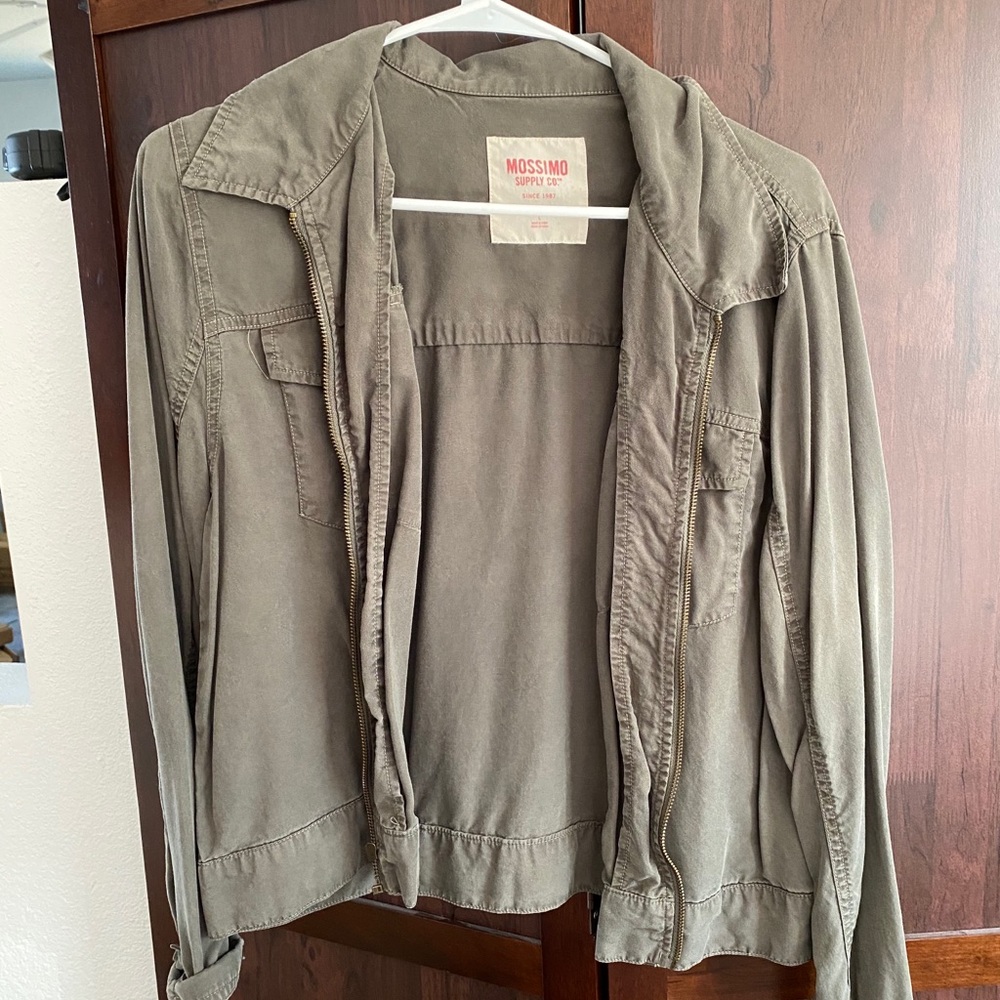 Olive cropped jacket